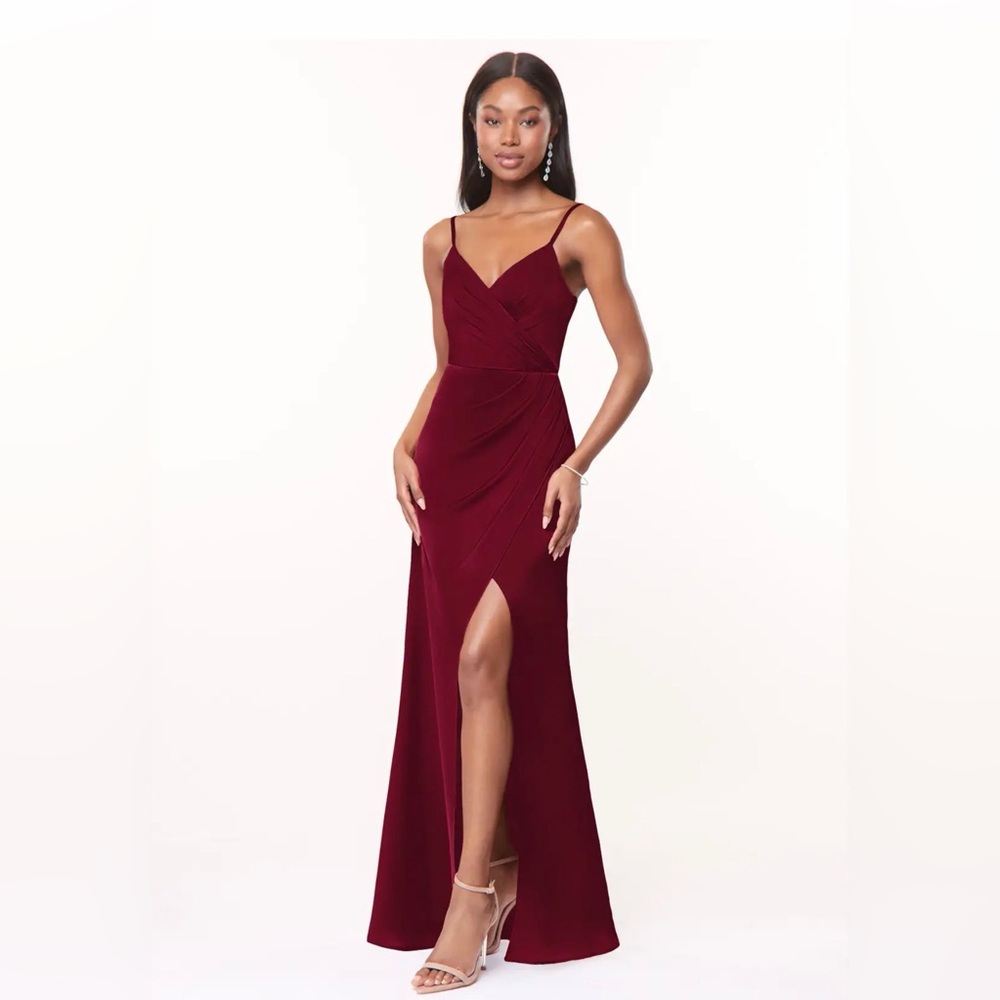 Azazie Maci Burgundy Dress